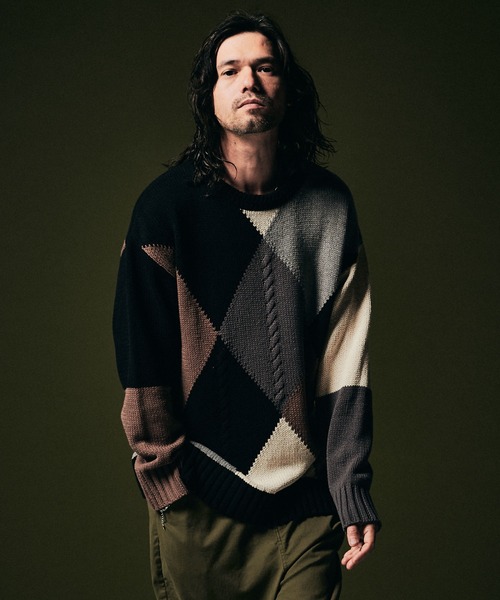 「glamb」 長袖ニット M ブルー メンズの画像