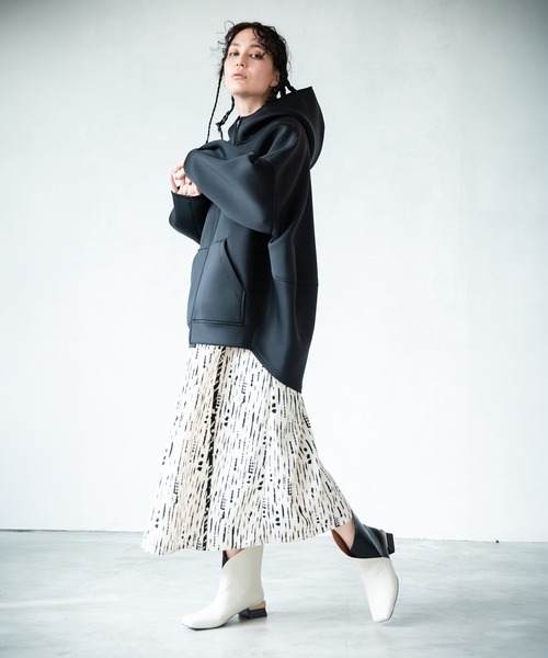 「OSMOSIS」 長袖ワンピース ONE SIZE ブラック レディース_画像7