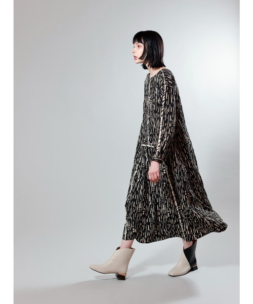 「OSMOSIS」 長袖ワンピース ONE SIZE ブラック レディース_画像9