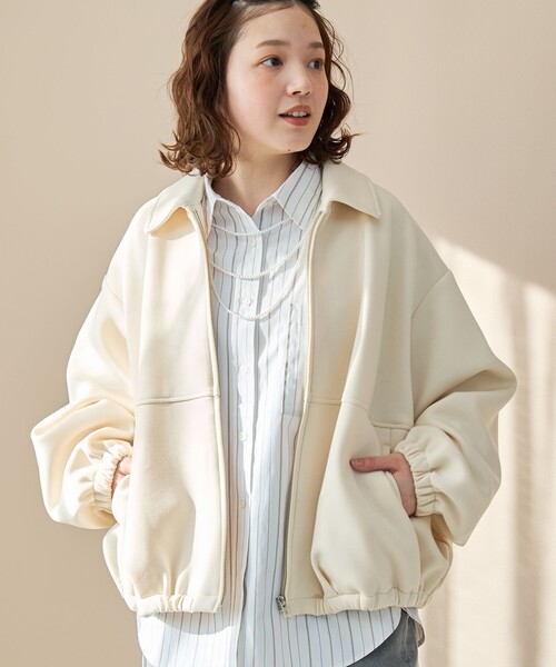 ジャケット・アウター CuLLt Monotone Keyhole Cropped Blouson JAQUETA LAVADA CROPPED FIT - Petróleo | ZARA Brasil