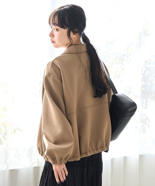 新品タグ付 CLOVE ブルゾンコート 28000円 ダンボール襟付きブルゾン【インフルエンサー紹介アイテム】[品番
