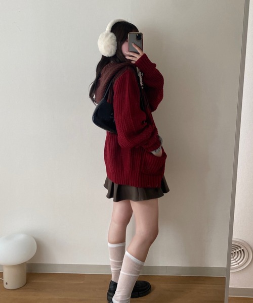 「nemne store」 ジップアップパーカー MEDIUM ピンク レディース_画像7