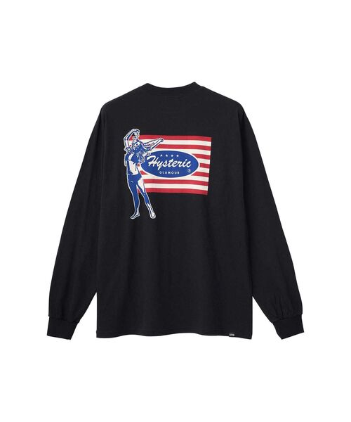 HYSTERIC GLAMOUR 長袖Tシャツ Mサイズ ネイビー HYSTERIC GLAMOUR - I DON'T CARE スウェット / ネイビー | Tempt
