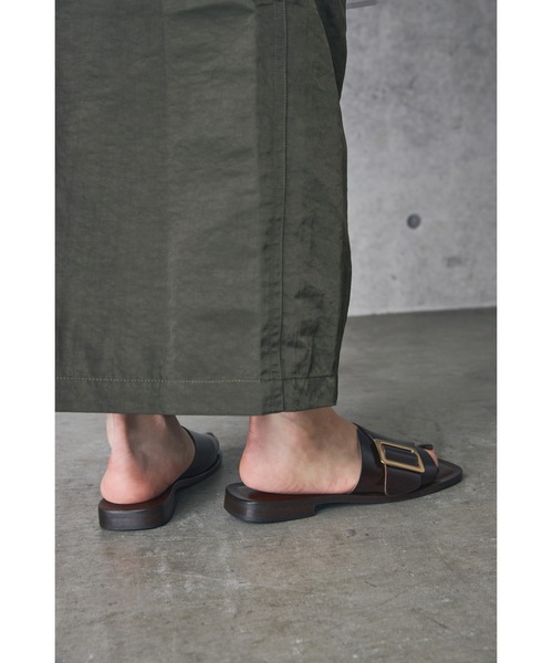 「LA PEAU DE GEM」 「CORSO ROMA,9」フラットサンダル 38 ブラック レディース_画像6