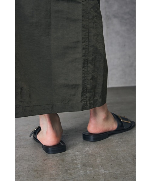 「LA PEAU DE GEM」 「CORSO ROMA,9」フラットサンダル 38 ブラック レディース_画像7