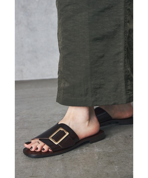 「LA PEAU DE GEM」 「CORSO ROMA,9」フラットサンダル 38 ブラック レディース_画像9