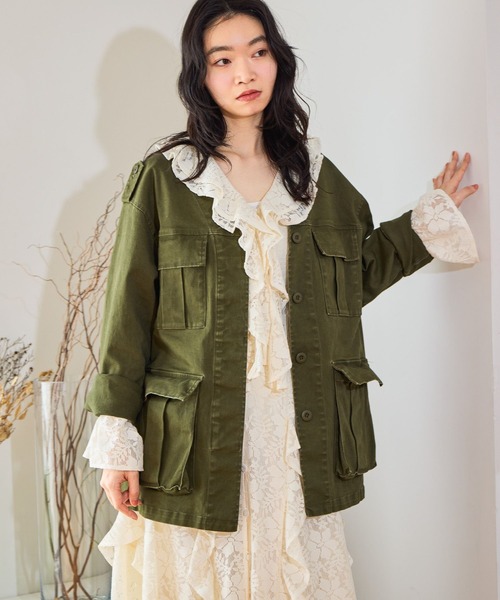 mysty woman（ミスティウーマン） ミリタリージャケット モッズコート