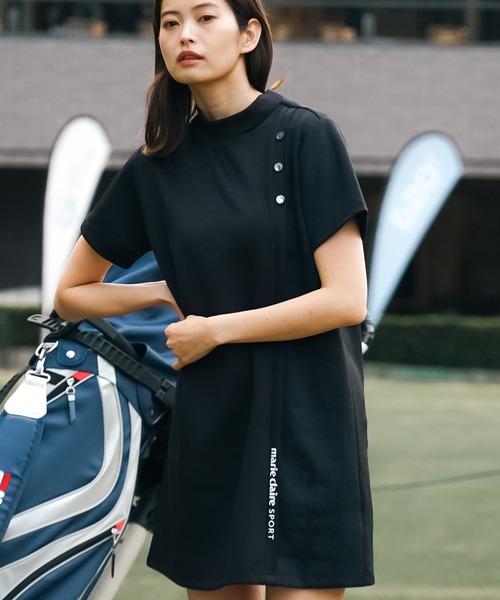 「marie claire」 半袖ワンピース SMALL ライトグレー レディース_画像5