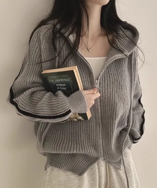 「lilful」 長袖ニット F グレー レディース_画像8