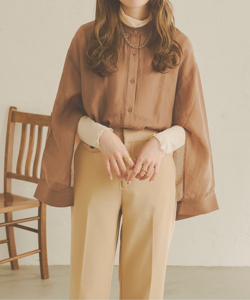 「Ambre Neige」 長袖ブラウス FREE ライトベージュ レディース_画像3