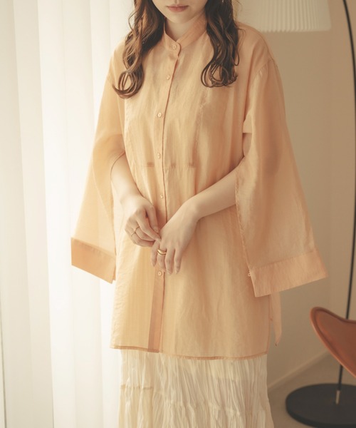 「Ambre Neige」 長袖ブラウス FREE ライトベージュ レディース_画像9