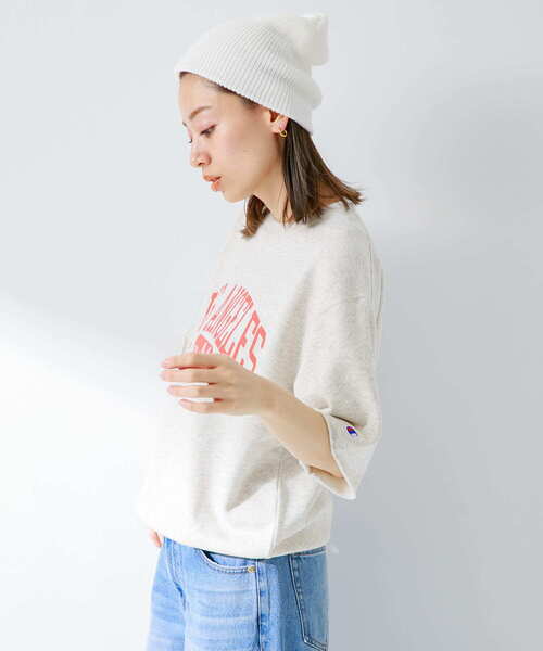 「Champion」 スウェットカットソー MEDIUM ホワイト系その他 レディース_画像3