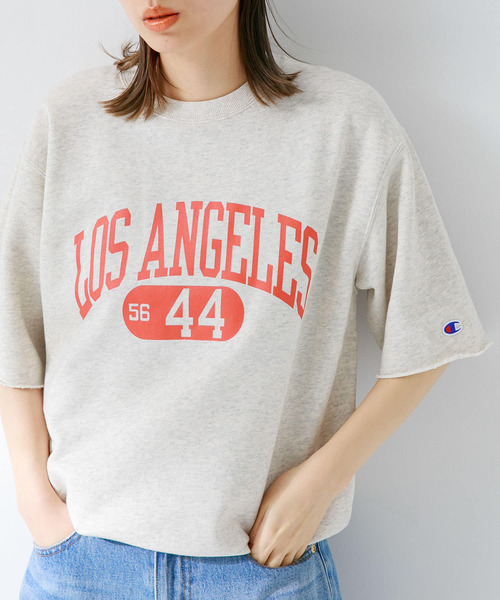 「Champion」 スウェットカットソー MEDIUM ホワイト系その他 レディース_画像4