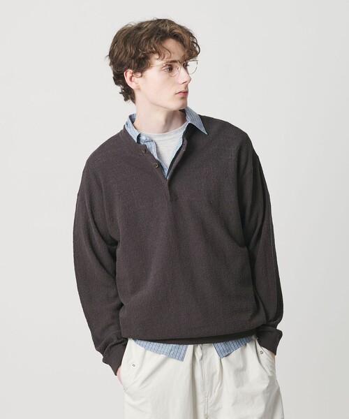 BEAUTY＆YOUTH UNITED ARROWS セーター ニット テクスチャード 3ボタン
