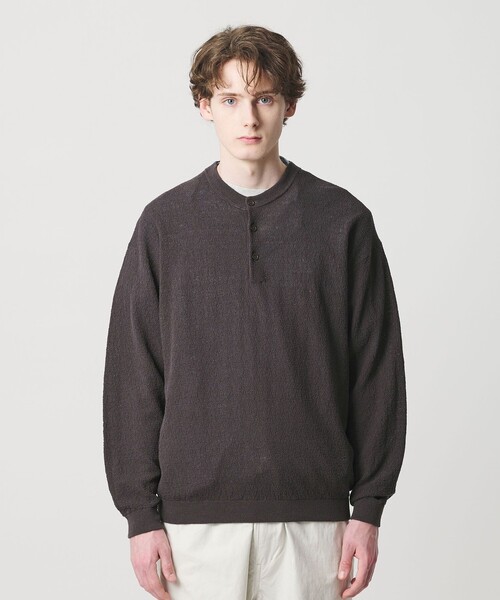 BEAUTY＆YOUTH UNITED ARROWS セーター ニット テクスチャード 3ボタン
