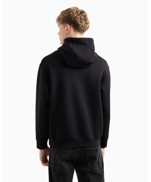 EMPORIO ARMANI アルマーニ メンズ パーカー ブラック 黒 EMPORIO ARMANI 「EMPORIO ARMANI」 プルオーバーパーカー LARGE