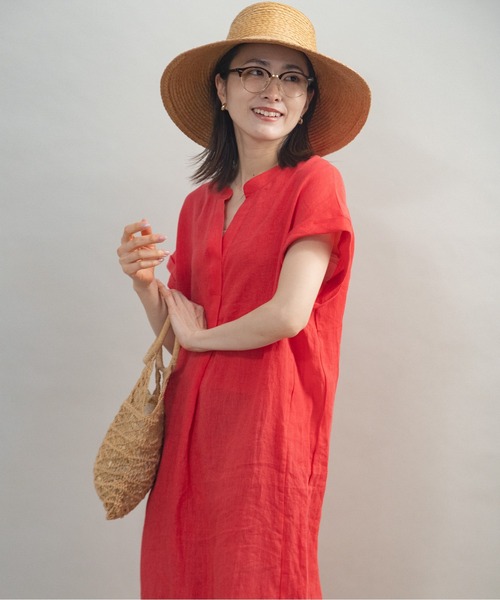 ARGUE リネンカフタンワンピース ワンピース 半袖 リネン カフタンワンピース : ZOZOTOWN Yahoo!店