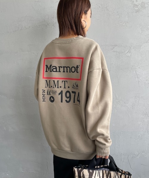 「Marmot」 スウェットカットソー X-LARGE グレー レディース_画像2