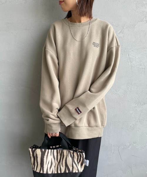 「Marmot」 スウェットカットソー X-LARGE グレー レディース_画像3