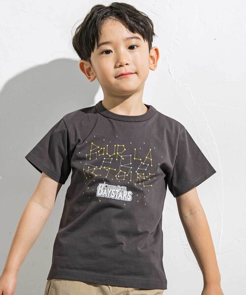 BeBe（ベベ） tシャツ 「NPB 横浜DeNAベイスターズ」星空ロゴ半袖T