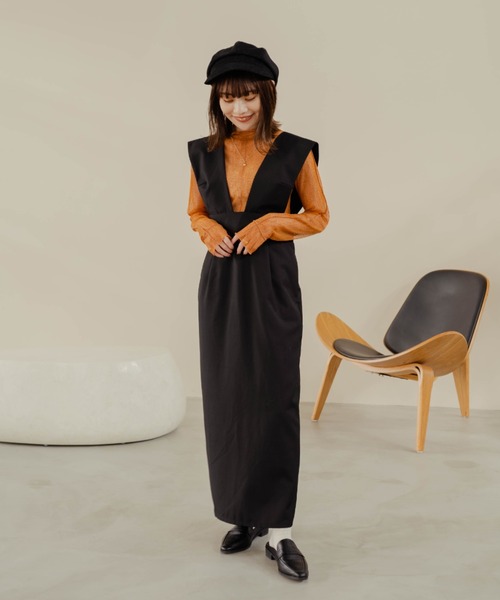 「hinari」 サロペットスカート MEDIUM グリーン レディース_画像5