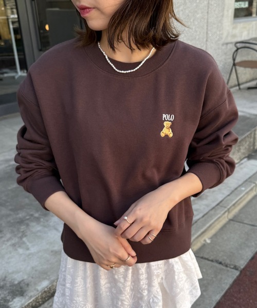 「POLO BCS」 スウェットカットソー M ホワイト レディース_画像2