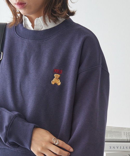 「POLO BCS」 スウェットカットソー M ホワイト レディース_画像5