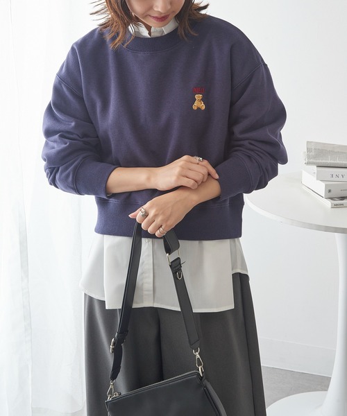 「POLO BCS」 スウェットカットソー M ホワイト レディース_画像8