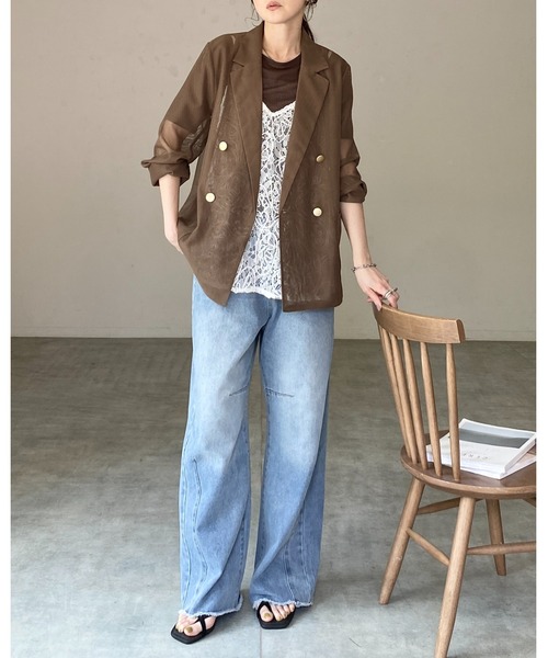 She's Closet ジャケット テーラードジャケット 金ボタン 長袖 ダブル