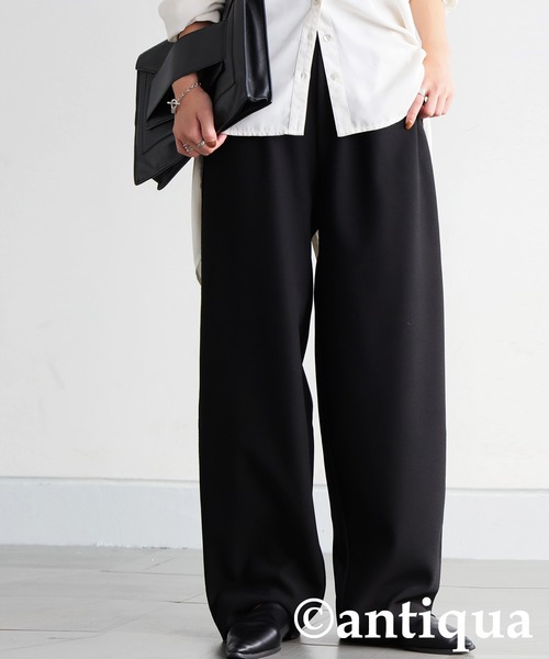 「antiqua」 チノパンツ LARGE ブラック レディース_画像6