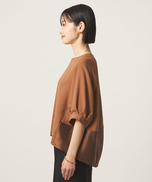 ブラウス シャツ 「size SHORTあり」fleurie(フルリー) フォルム ショートスリーブ ブラウス レディースの画像