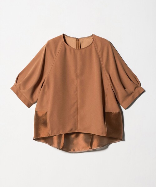 ブラウス シャツ 「size SHORTあり」fleurie(フルリー) フォルム ショートスリーブ ブラウス レディースの画像