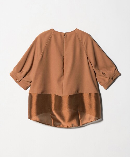ブラウス シャツ 「size SHORTあり」fleurie(フルリー) フォルム ショートスリーブ ブラウス レディースの画像