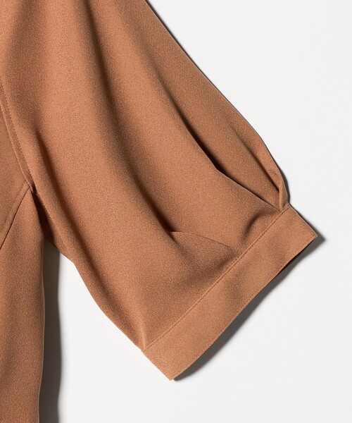 ブラウス シャツ 「size SHORTあり」fleurie(フルリー) フォルム ショートスリーブ ブラウス レディースの画像
