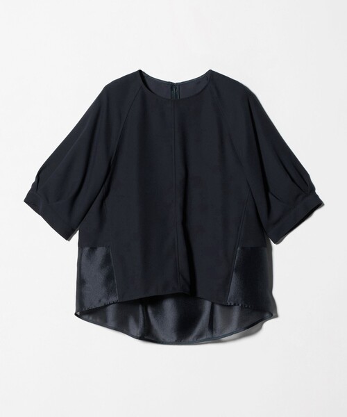 ブラウス シャツ 「size SHORTあり」fleurie(フルリー) フォルム ショートスリーブ ブラウス レディースの画像