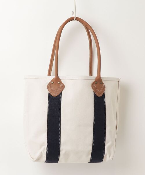 【エルエルビーン】２Wayバッグ ホワイトネイビー キャンバストートバッグ L.L.Bean（エルエルビーン） トートバッグ ONE SIZE ホワイト×ネイビー