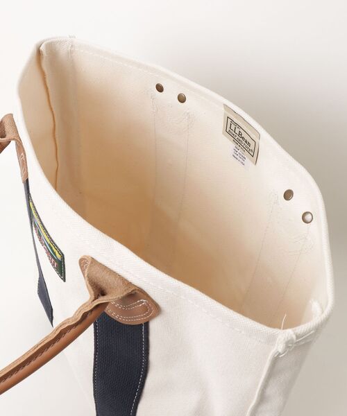 LLBean トートバッグ ホワイト/ネイビー L.L.Bean（エルエルビーン） トートバッグ ONE SIZE ホワイト×ネイビー