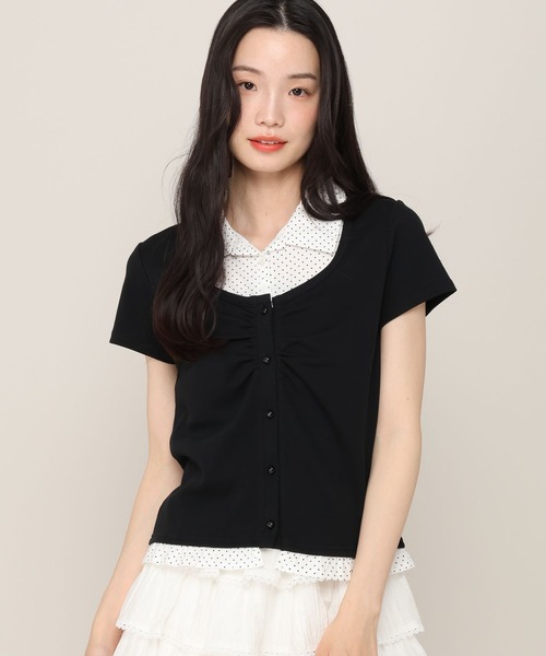 Heather（ヘザー） tシャツ 半袖 ドッキングレイヤードTEE 774592 