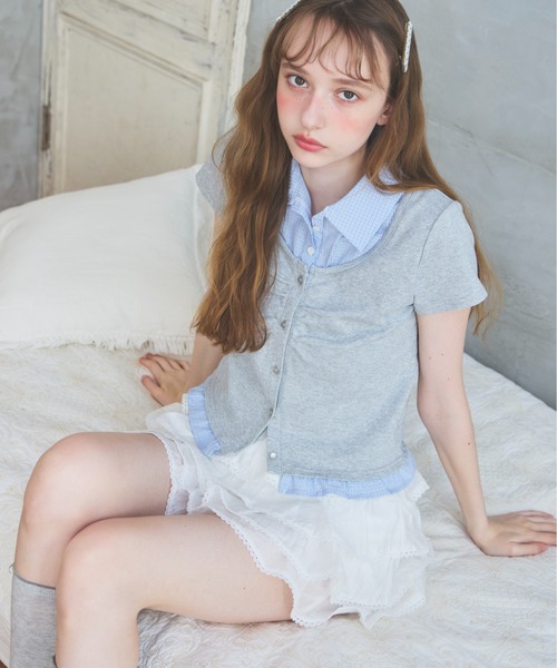 Heather（ヘザー） tシャツ 半袖 ドッキングレイヤードTEE 774592 