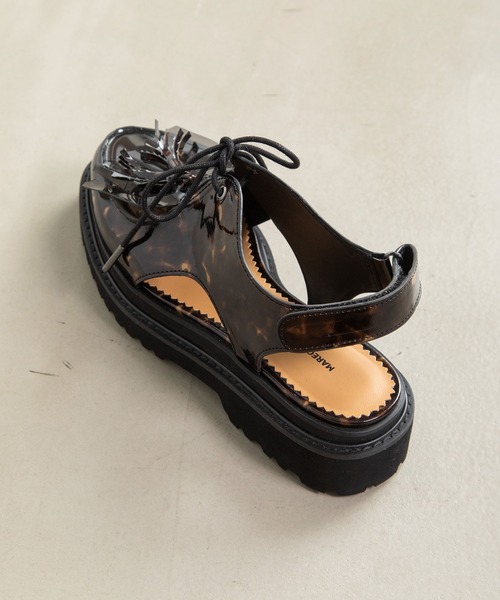 「MARECHAL TERRE」 フラットサンダル 22.5 シルバー レディース_画像8