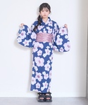 浴衣 花柄セパレート浴衣 キッズ 子供 女の子の詳細画像1