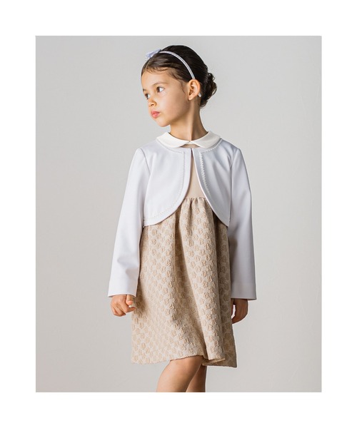 「Tartine et Chocolat」 「KIDS」長袖ワンピース 120 ベージュ キッズ_画像5
