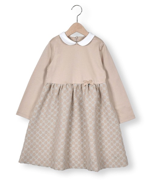 「Tartine et Chocolat」 「KIDS」長袖ワンピース 120 ベージュ キッズ_画像6