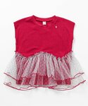tシャツ ティアードペプラムトップス キッズ ...の詳細画像2