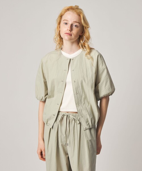 ブラウス シャツ 「Steven Alan」クルーネック シュリンク ブラウス レディースの画像