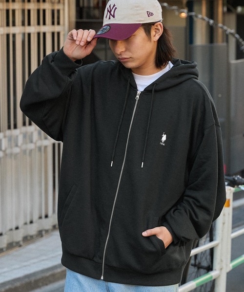 U.S. POLO ASSN.（ユーエスポロアッスン） ジップアップパーカー M 杢