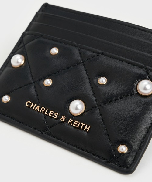 新品未使用　ブラック　キルティング　カードケース　財布　ノベルティ　CCロゴ CHARLES ＆ KEITH（チャールズ&キース） 「CHARLES & KEITH」 カード