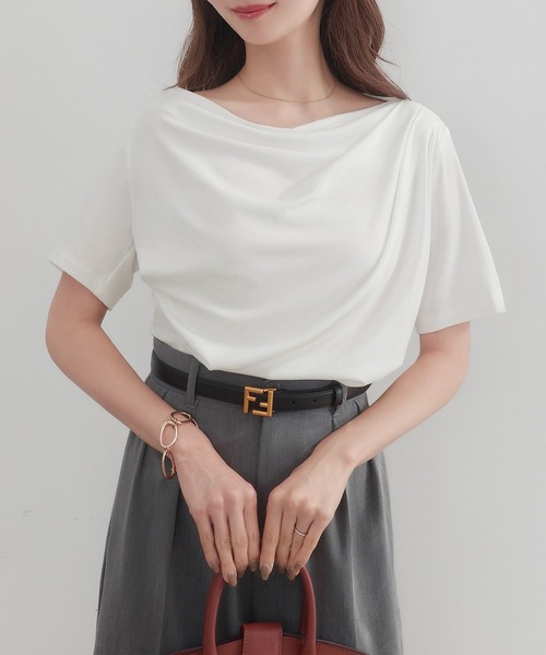 「CENEA」 半袖カットソー X-LARGE クリーム レディース_画像5