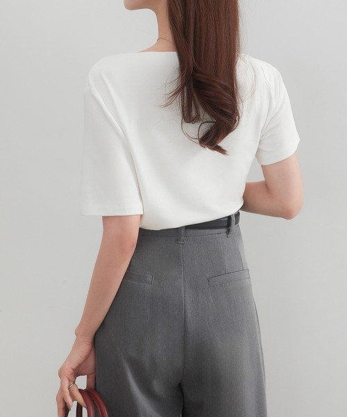「CENEA」 半袖カットソー X-LARGE クリーム レディース_画像6