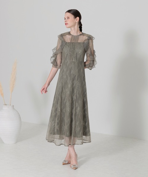 「Leja」 半袖ワンピース MEDIUM グリーン レディース_画像5